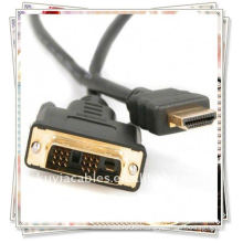 high quality 1.8m 6FT DVI 24+1 to HDMI cable gold plated For HD 1080P PC LCD Computer Cable Cord